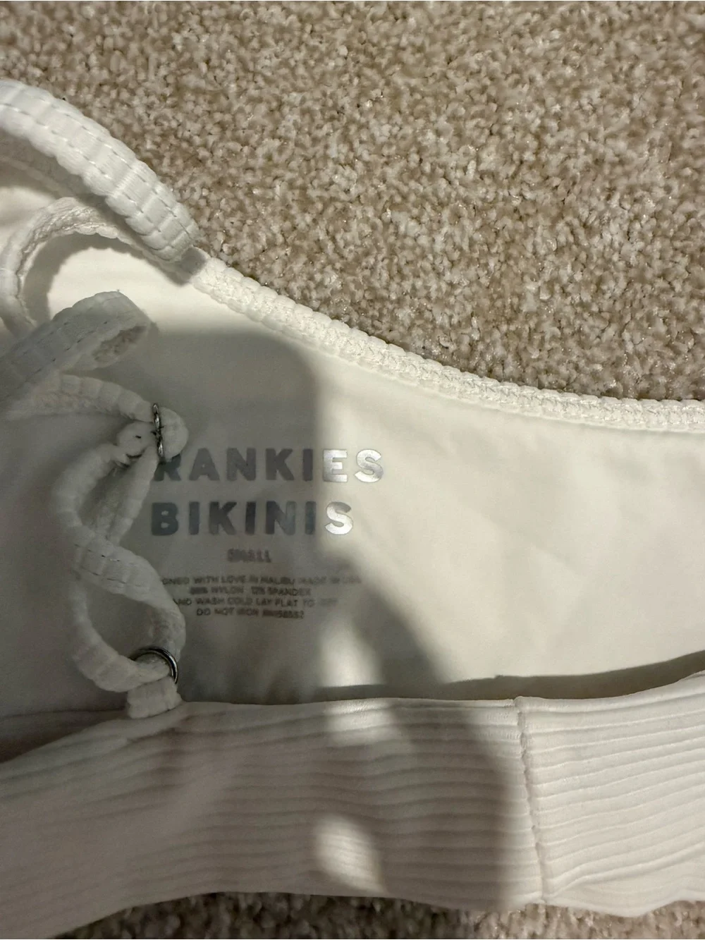 Frankie’s Bikinis Ribbed White Bikini Set